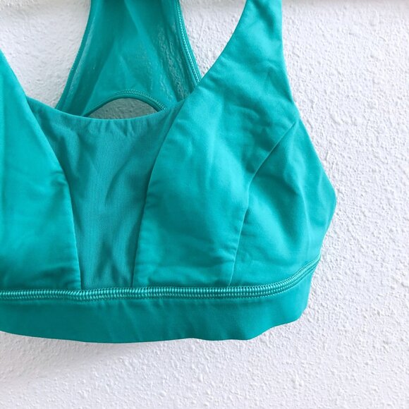 LULULEMON Glide and Stride Bra Heathered Viridian Green / Viridian Green Size 4 - Picture 5 of 7
